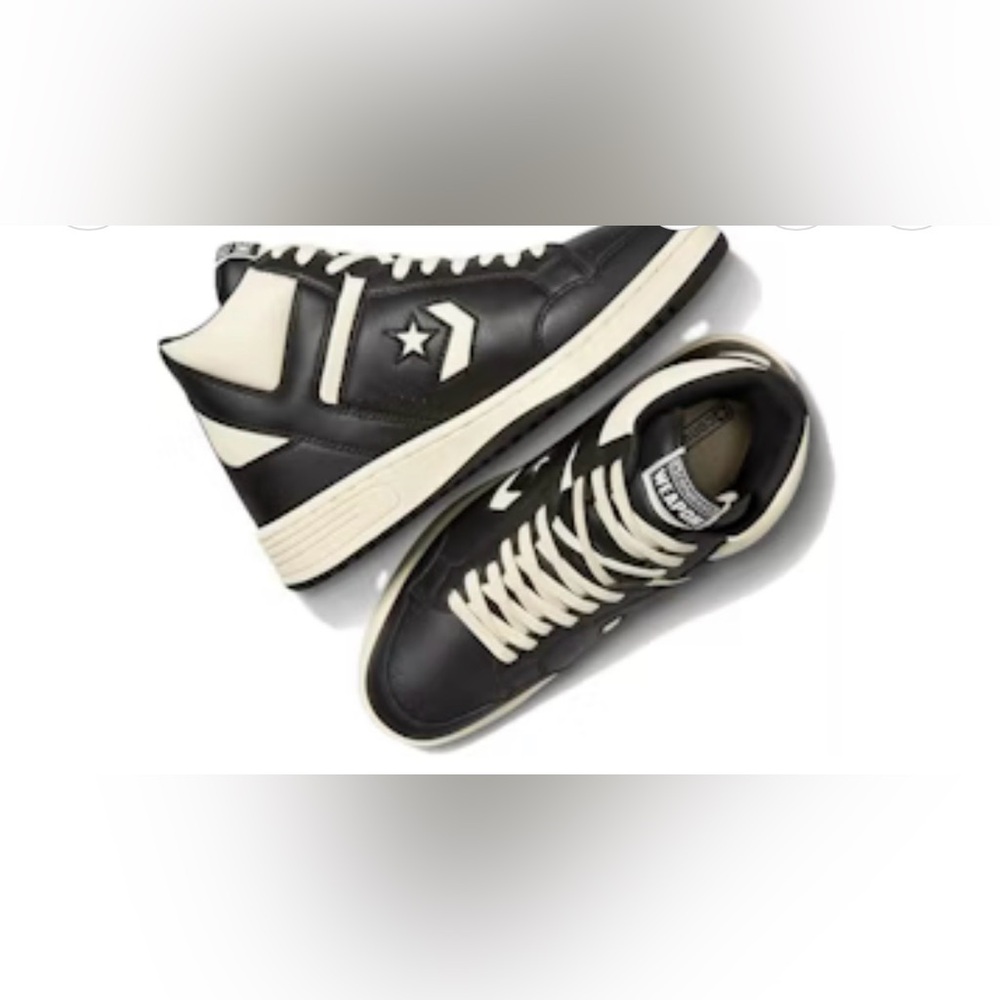🆕 Converse Weapon High Black Natural Ivory Sneakers Men’s 9.5 / Women’s 11 NIB - Picture 2 of 7